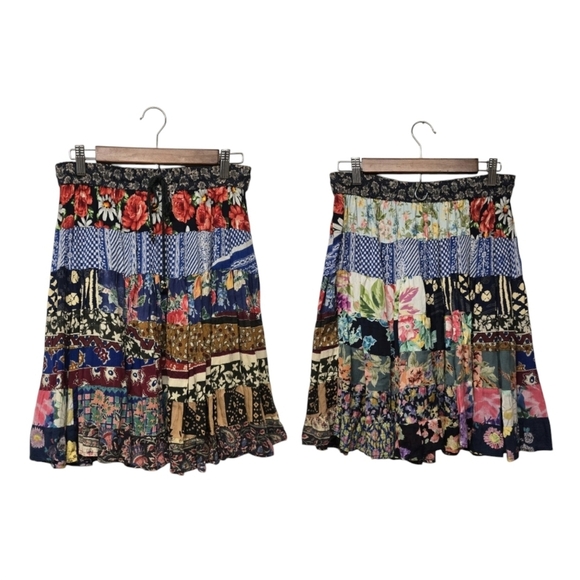 Vintage Floral Patchwork Mini Skirt - Picture 2 of 9